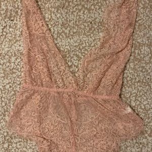 Light pink lace bodysuit